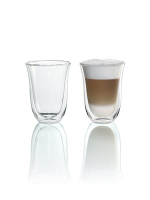 DeLonghi Latte and Latte Macchiato Double-Wall Glass Cups