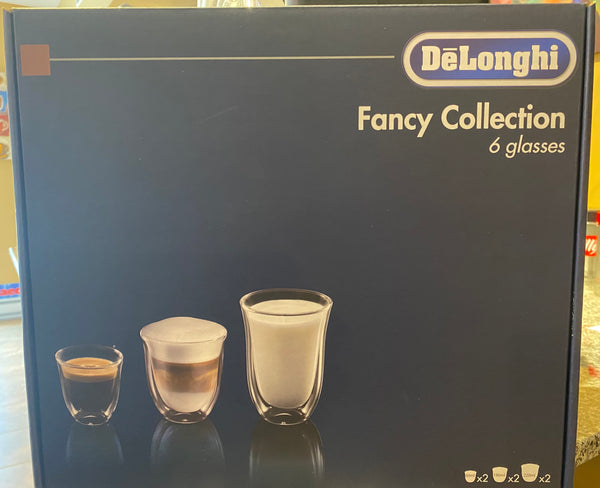 DeLonghi Fancy Collection Double Wall Glass Cups Set o 6