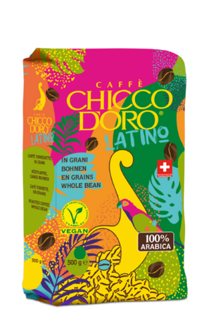 Case of Chicco d'Oro Caffe Latino Beans - Vegan Certified (10x500gr/11 lb)