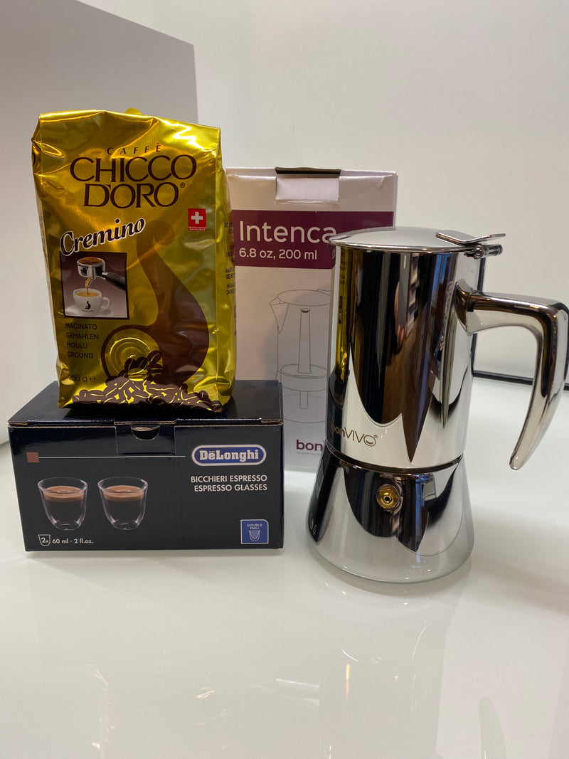 BonVIVO Stove Top Espresso Coffee Maker Copper – La Strada