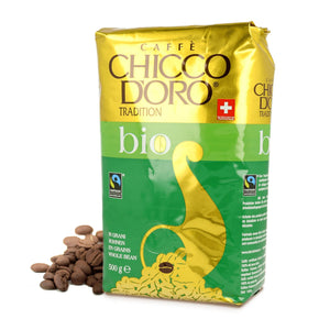 Chicco d'Oro Organic and Fair Trade Certified Beans - Case of 5 kg (11 lb) + Free BonVIVO French Press in Black